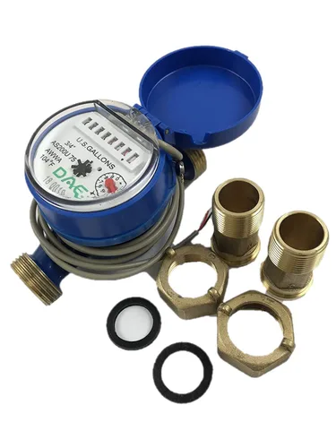 Vista 7 de Medidor de agua DAE AS200U-75P con salida de pulso, acoplamientos NPT de 3/4", medición en galones
