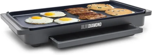 Vista 10 de Blue Diamond 7QT - Sartén eléctrica extragrande 5 en 1, interior antiadherente de cerámica saludable, sin PFAS no tóxico, control de temperatura