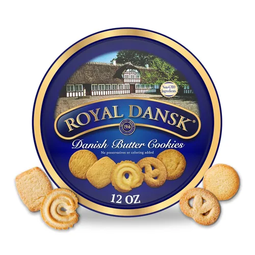 Royal Dansk Selección de galletas danesas, sin conservantes ni colorantes añadidos, 12 onzas