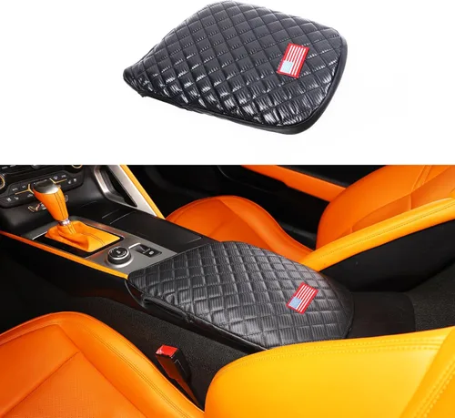 Vista 11 de Funda de consola central para Chevrolet Corvette C7 2014-2019, accesorios para tapas de reposabrazos, funda para reposabrazos de automóvil