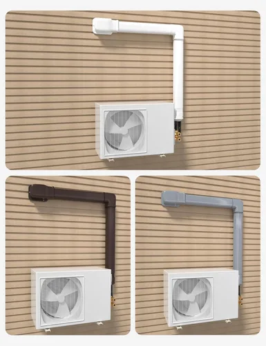 Vista 6 de Juego de cubierta de pared de entrada de 3 pulgadas, accesorio de PVC para decoración para mini división sin conductos, CA central y bombas