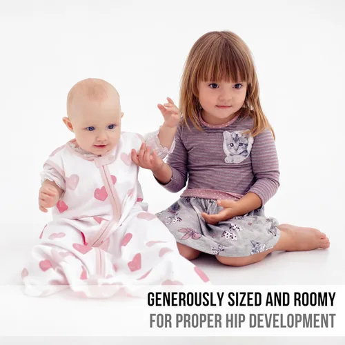 Vista 171 de Mama Cheetah Saco de dormir para bebé de 0.5 TOG, Manta portátil de algodón orgánico para bebé con cremallera bidireccional, Saco de dormir