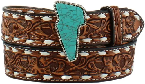 Vista 3 de Angel Ranch Cinturón de moda occidental para mujer marrón (aztec brown)
