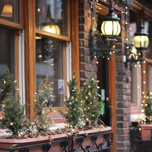 Vista 2 de Juego de 100 mini luces navideñas transparentes, cable verde de 20.25 pies