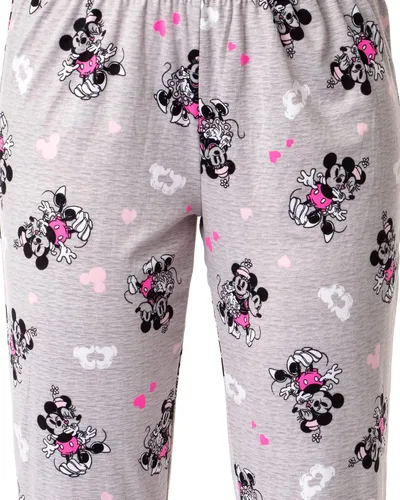 Vista 3 de Disney - Conjunto de pijama para mujer, diseño de Minnie Mickey Mouse con diseño de corazón y día de San Valentín