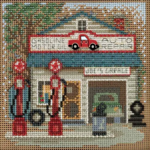 Joe's Garage - Kit de punto de cruz con cuentas Mill Hill 2016 botones y cuentas primavera MH141614 Main Street Series
