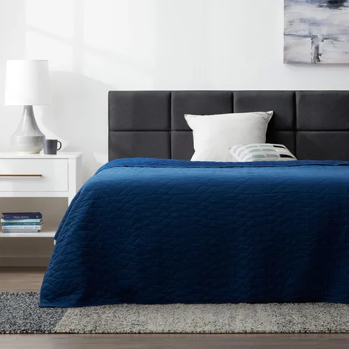 Vista 15 de Lucid Cabecera tapizada de altura media - Capitoné de diamante - Poliéster acolchado - Altura ajustable de 34" a 46" - Fácil montaje - Marco de cama