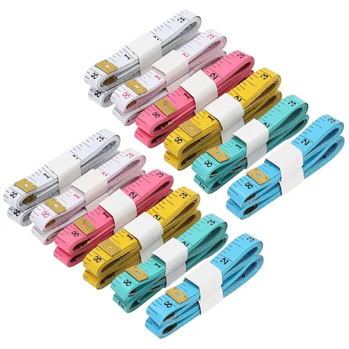 LOUHUA Cinta métrica, paquete de 24 cintas métricas a granel para coser cuerpo, tela a medida, suministros de manualidades, proyectos de punto,
