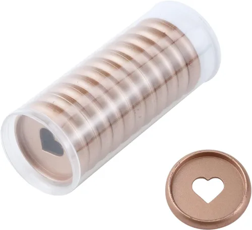Vista 8 de HEVSTIL 11 piezas de discos expandibles de plástico en forma de corazón, discos de plástico para encuadernación de hojas sueltas, suministros
