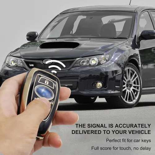 Vista 5 de Funda para llavero Subaru, funda suave de protección completa con llavero, Negro, Mediana