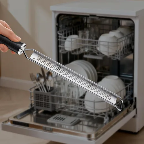 Vista 6 de Rallador de queso con agarre antideslizante, rallador de limón para frutas gitrus, chocolate, quesos duros