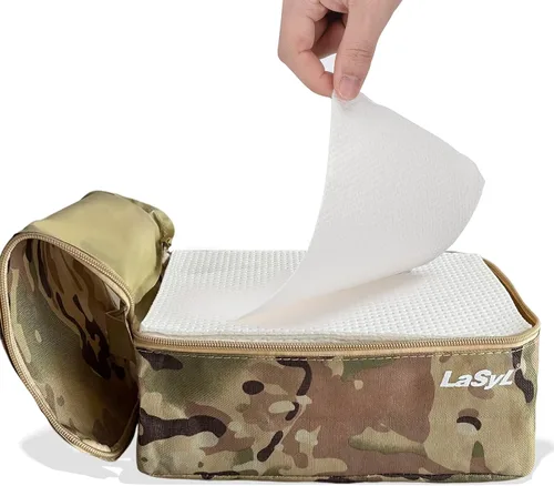 Vista 8 de LaSyL Almohadillas de inodoro superabsorbentes, paquete de 100 unidades, para camping, bolsas de inodoro portátiles, forros desechables para ropa