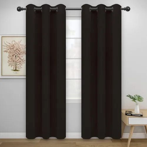 Vista 766 de Easy-Going - Cortinas opacas para dormitorio, aislamiento térmico sólido con ojales, cortinas de ventana para reducción de ruido, cortinas