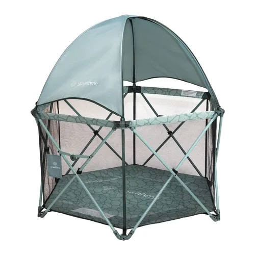 Vista 9 de Baby Delight Go with Me Eclipse Deluxe - Corral portátil de lujo, parque infantil, toldo para el sol, interior y exterior, suelo de nailon ultra