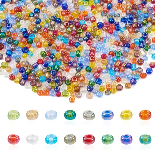 Vista 9 de 30000pcs 12/0 Cuentas de Semilla de Vidrio 0.079 in Negro AB Color Checo Pequeñas Perlas de Semilla de Pony Suelto Redondo a Granel para DIY Pulsera