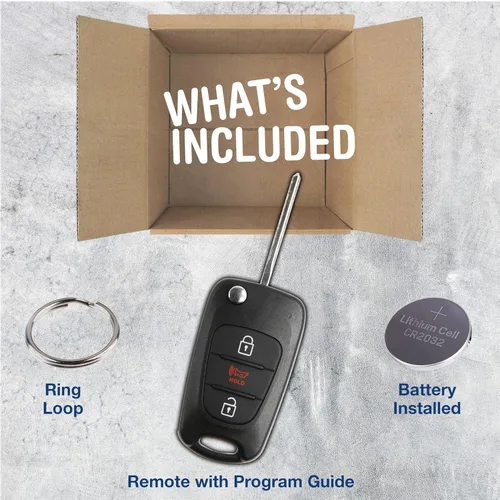 Vista 3 de KeylessOption Llavero de encendido remoto para automóvil de entrada sin llave para Kia Rio 2010-2013 2012-2014