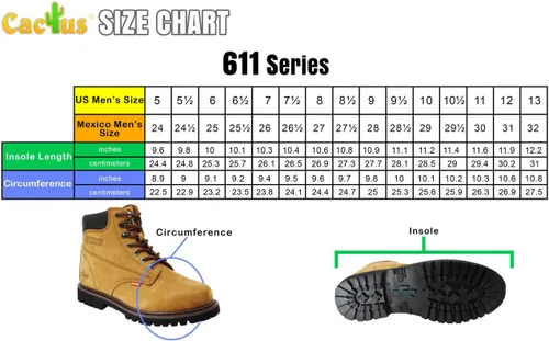 Vista 4 de Cactus 611 - Botas de trabajo para techos de construcción para techos de 6 pulgadas, con aislamiento y suela de goma, cómodas botas de construcción