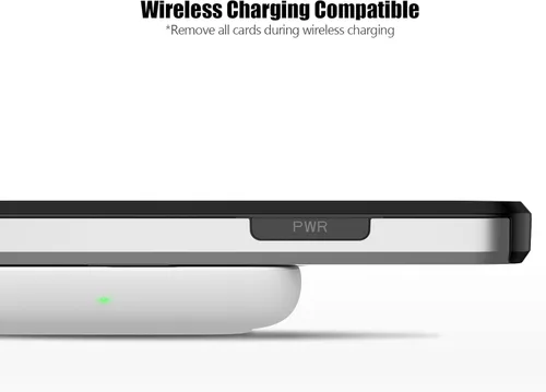 Vista 6 de Nvollnoe Funda para iPhone 12 Mini con tarjetero resistente de protección de doble capa a prueba de golpes con ranura para tarjeta oculta delgada