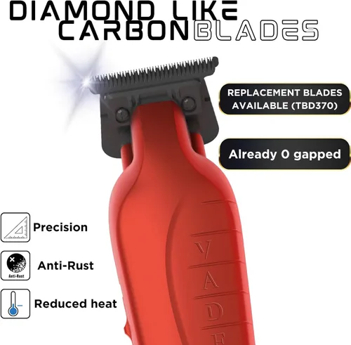 Vista 2 de Supreme Trimmer Cuchilla DLC de repuesto Corte cerrado, Barber Liner Mens Beard Trimmer Reemplazo DLC T-Blade TBD370