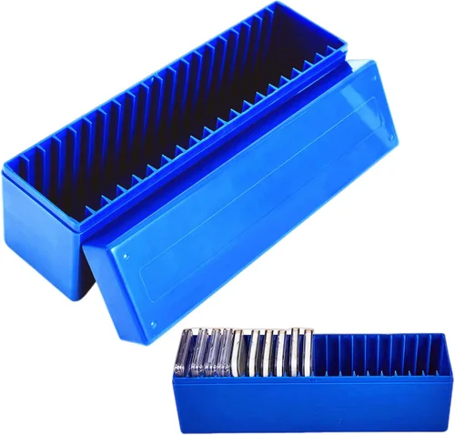 Ettonsun Caja de almacenamiento de monedas de plástico para 20 soportes de monedas de losa apto para PCGS NGC PCCB PMGab Coin Holder, Azul,