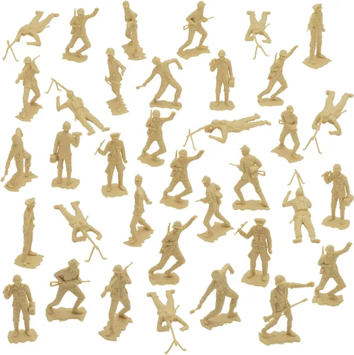 Vista 5 de BMC Classic MPC - Figuras de soldado alemán de plástico alemán para hombre, color bronceado, 36 piezas, fabricado en EE. UU