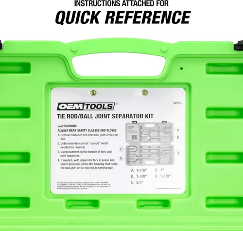 Vista 8 de OEMTOOLS 37201 - Juego de herramientas de extracción de juntas esféricas de 5 piezas, juego de herramientas de extracción de barra de acoplamiento