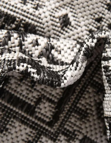 Vista 169 de Unique Loom Outdoor Aztec Collection Alfombra de área, Chalca (7 pies 10 pulgadas, cuadrada, azul/marfil)