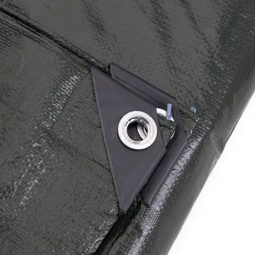 Vista 4 de Kotap TGS-0608 - Lona de polietileno reversible de 8 mil con protección UV, 6 pies X 8 pies, verde-plata
