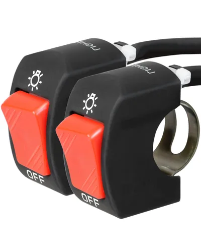Vista 13 de Belinous Interruptor de manillar de 7/8 pulgadas para motocicleta, ATV, etc., interruptor de palanca de motocicleta impermeable para luces