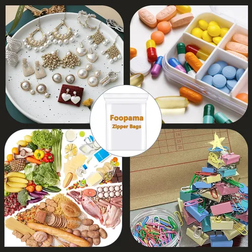 Vista 8 de 20 PCS Bolsas de Plástico con Cierre Zip de Polietileno Transparente Grandes de 18" x 23" Gruesas de 4 Mil, Bolsas con Cierre Recerrable Resistente