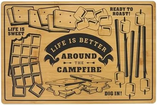 Vista 9 de Farberware Sundae - Tabla de cortar con asas empotradas, tabla de cortar reversible para entretenimiento y preparación de comidas, tabla de madera