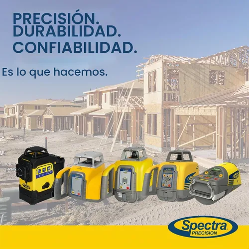 Vista 9 de Spectra Precision Receptor láser HR150U para nivelación interior con láser giratorio de haz rojo o verde. Pantalla LED de doble cara, montaje