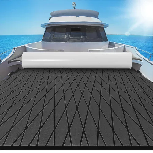 PrimeZone Paquete de 2 pisos de espuma EVA para barcos, 94.5 x 47.2 pulgadas, impermeable, antideslizante, para cubierta marina, tapete autoadhesivo