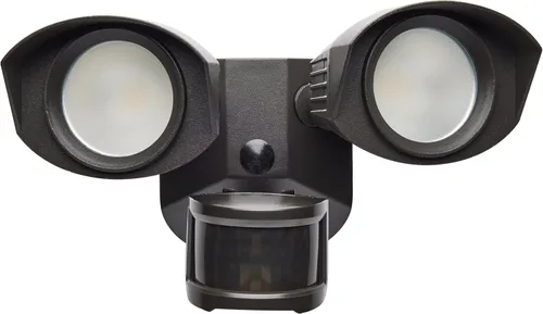 Vista 7 de Nuvo 65/215 - Luz LED de seguridad de doble cabezal, 3000 K, sensor de movimiento, color negro