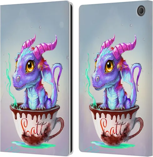 Vista 50 de Head Case Designs Officially Licensed Ruth Thompson Boba Tea Cup O Dragons Leather Wallet Case Compatible with Kindle Paperwhite 1/2 / 3