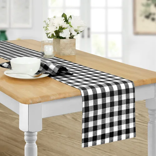 Vista 23 de Home Bargains Plus Country Rustic Buffalo - Manteles individuales de tela de algodón a cuadros, de fácil cuidado, juego de 4 manteles individuales