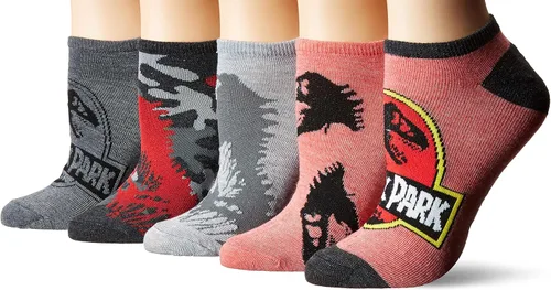 Universal Paquete de 5 calcetines invisibles Jurassic World para mujer