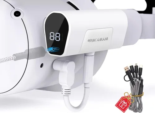 5000mAh Rechargeable Battery Pack for Oculus Quest 2 AccessoriesMeta Quest 2 Pro Headset and Elite Strap Ultra Lightweight Provides Extra 2 Hours of