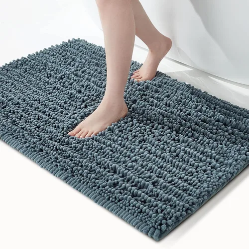Vista 219 de FLOLEOPA Alfombras de baño de microfibra suave y esponjosa, tapetes de baño absorbentes, antideslizantes, lavables a máquina y de secado rápido