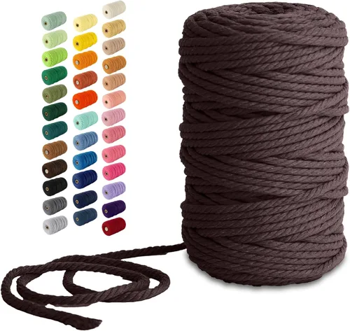 Vista 50 de Nook Theory Hilo de macramé de 3mm 109 yardas - Cuerda de macramé suave de 4mm, 5mm perfecta para nudos - Suministros de macramé para colgadores