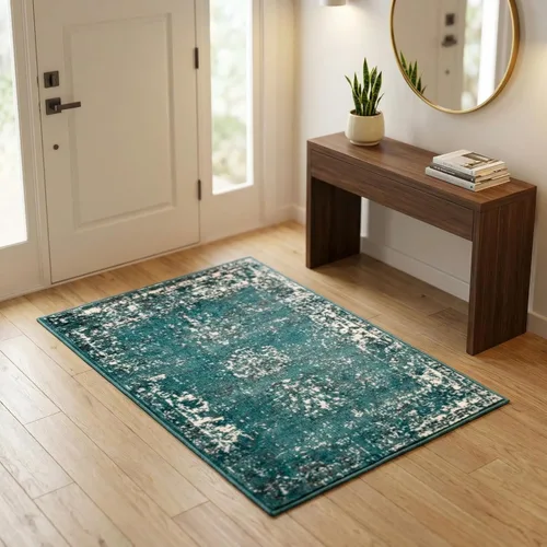 Vista 54 de Unique Loom Sofia Collection - Alfombra para área de casino (3 pies 3 pulgadas x 19 pies 8 pulgadas, para pasillo, azul marino/amarillo)