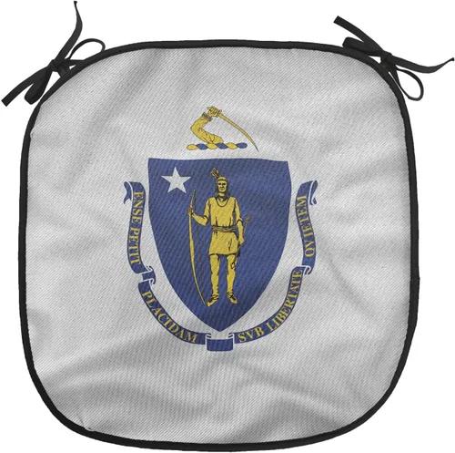 Vista 76 de Lunarable USA Chair Cushion Pad, American Cities Skylines Metropolis Architecture Sketch Style Hand Drawn Art Print, Seat Padding for Kitchen &