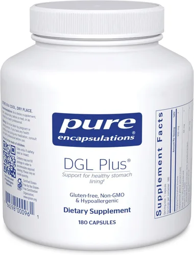Vista 8 de Pure Encapsulations DGL Plus - Suplementos de salud intestinal para hombres y mujeres, con raíz de malvavisco, extracto de aloe vera y corteza
