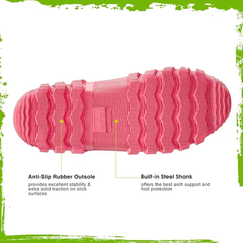 Vista 3 de TIDEWE Botas de goma para mujer, botas de lluvia aisladas de neopreno de 0.217in con vástago de acero, botas de caza impermeables de media