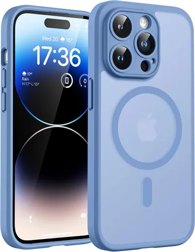 Vista 83 de TOCOL Funda para iPhone 11, compatible con Magsafe, protección completa de cámara, imanes integrados, protección contra caídas, funda translúcida