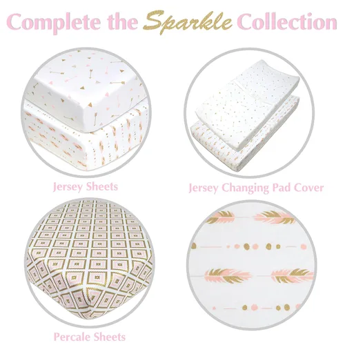 Vista 3 de American Baby Company - Sábana bajera de algodón 100% natural para colchón de cuna o cambiador