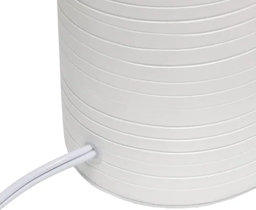 Vista 9 de Simple Designs LT2085-OFF Lámpara de mesa de cerámica lineal texturizada color blanco (4 unidades)