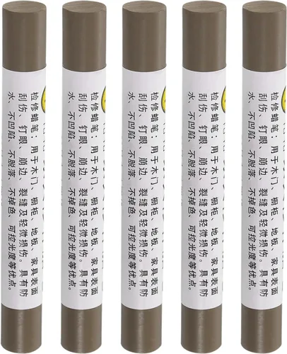 Vista 10 de uxcell Lápices de reparación de muebles, 5 unidades, barra de relleno de cera de madera, marcadores de muebles para retoques - para agujeros