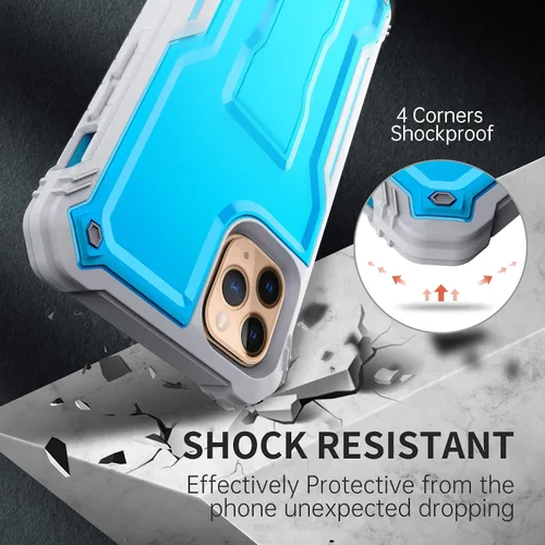 Vista 5 de FITO Compatible con iPhone 11 Pro Max, funda de doble capa a prueba de golpes resistente con protector de pantalla para iPhone 11 Pro Max y iPhone