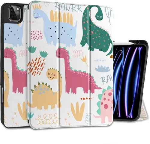 Vista 20 de MEEgoodo para iPad Pro M2 12.9 Funda 6ª/5ª/4ª/3ª Generación 2022 2021 2020 2018 con Soporte para Lápiz, Funda para Tablet con Parte Trasera de TPU